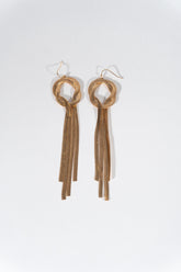 Gold Loop Cascade Dangle Earrings