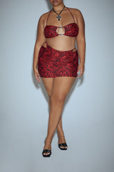 Plus Size Bratz Snake Print Bikini Top & Bottoms Set