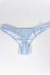 Ribbed Floral Thong