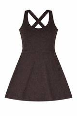 Plus Size Crisscross Halter Romper Dress
