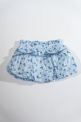 Girls Tiered Gingham & Floral Skirt