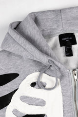 Skeleton Graphic Zip-Up Hoodie