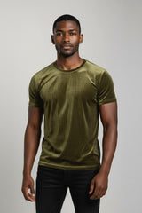 Velvet Crew Neck Tee