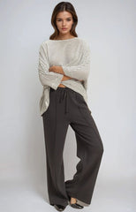 Straight-Leg Scuba Pintucked Sweatpants