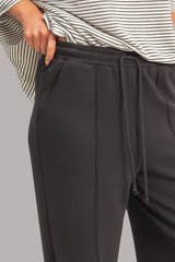 Straight-Leg Scuba Pintucked Sweatpants