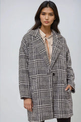 Glen Plaid Oversized Coat