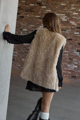 Fuzzy Longline Vest