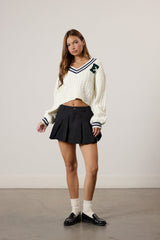 Cropped Varsity Sweater