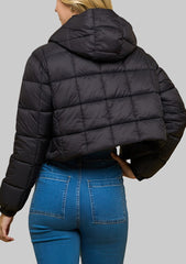 Hooded Zip-Front Puffer
