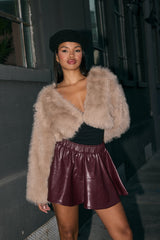 Faux Leather Mini Skirt