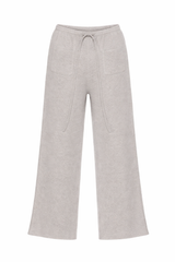 Ribbed Sweater-Knit Pajama Pant