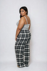 Plus Size Plaid Flannel Pajama Pants