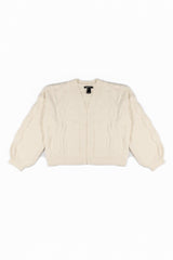 Fuzzy Open-Front Cardigan Sweater