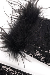 Sequin Feather-Trim Blazer