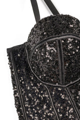 Sequin Bustier Sleeveless Top