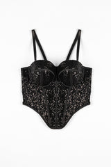 Sequin Bustier Sleeveless Top