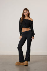 Flawless Foldover Flare Leggings
