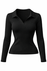 Plus Size Seamless Long Sleeve Shirt
