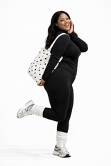 Plus Size Seamless Zip Front Jacket And Legging Set