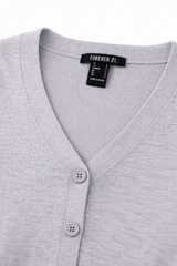 Cropped Knit Button-Front Cardigan