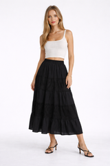 Tiered Lace Maxi Skirt