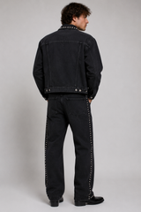 Studded Straight Leg Jeans
