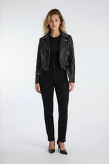 Faux Leather Moto Jacket