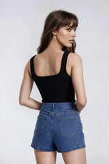 Denim Asymmetrical Skort