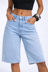 Denim Bermuda Shorts