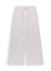Striped Long Sleeve Shirt and Wide Leg Pants Set