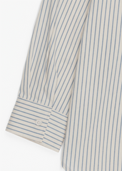 Striped Long Sleeve Shirt and Wide Leg Pants Set