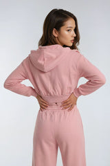 Cropped Embellished Hoodie