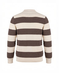 Stripe Collared Knit Shirt