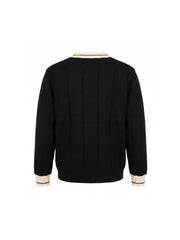 Graphic Long Sleeve Knit Polo