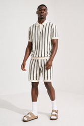 Striped Knit Shorts