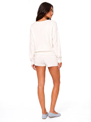 Graphic Knit Sweater And Shorts Set