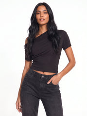 Draped Off-the-Shoulder Top