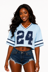 Sport Graphic Cropped Jersey Tee