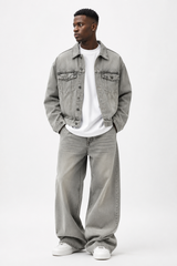 Washed Denim Trucker Jacket