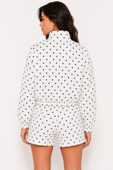 Polka Dot High-Waist Shorts