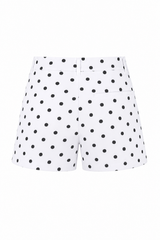 Polka Dot High-Waist Shorts