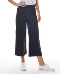 High Rise Crop Trousers with Front Pockets