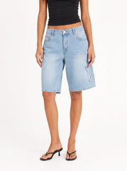 Denim Bermuda Shorts
