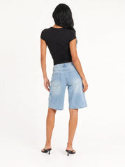 Denim Bermuda Shorts
