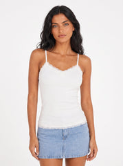 Lace-Trim Cami Tank Top