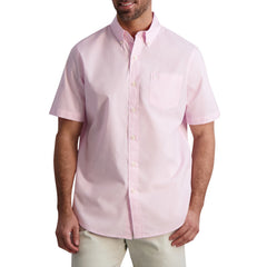 Chaps Men's Short Sleeve Recycled Poly Stretch Woven Shirt