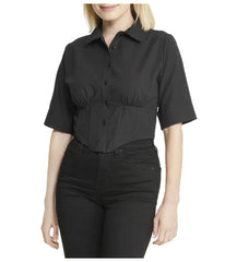 Cropped Corseted Shirt