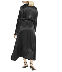 Satin Shirt Dress
