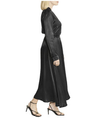 Satin Shirt Dress