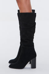 Faux Suede Knee-High Boots